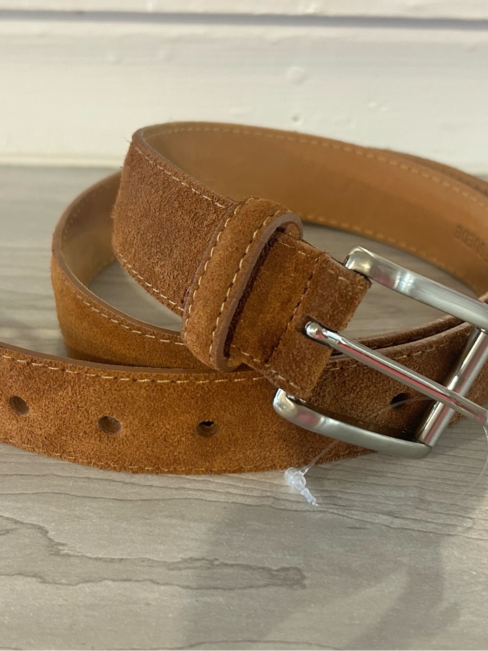 Peter Millar Crown Crafted 36 Excursionist Suede Belt Chestnut Excellent